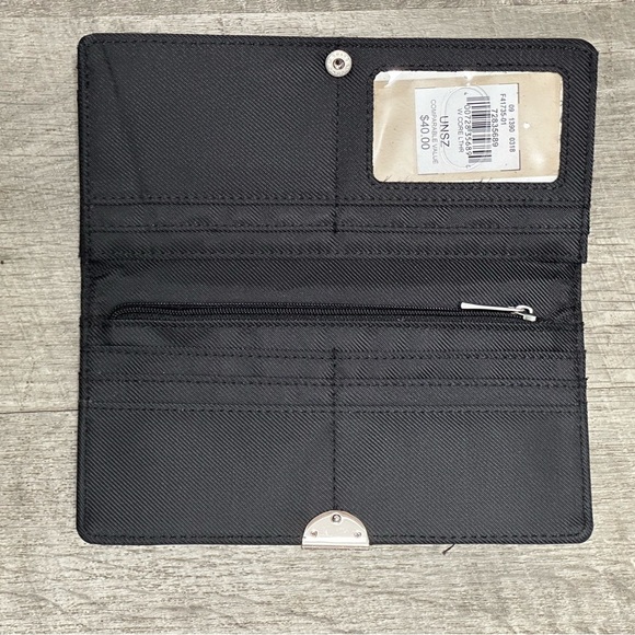 Wilson Genuine Leather Wallet 10 Card Holder indexer 7.5 L x 3.5 x 1” Snap NWT - Picture 4 of 6